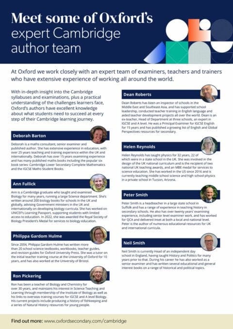 Oxford Resources for Cambridge - Oxford University Press Southern Africa
