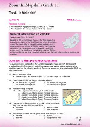 Gr 11 - Map Skills Task - Oxford University Press Southern Africa