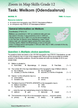 Gr 12 - Map Skills Task - Oxford University Press Southern Africa