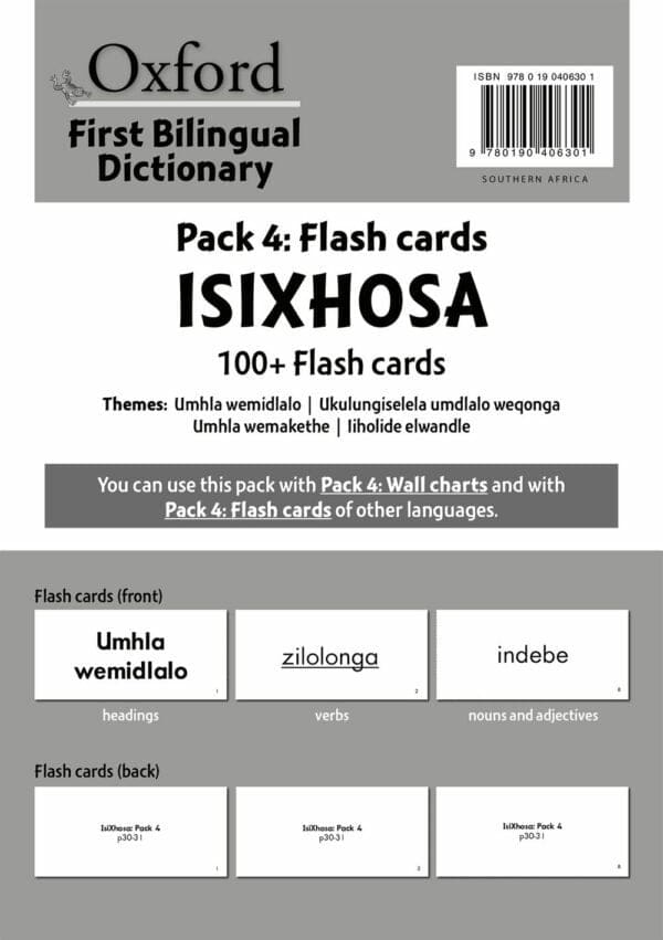 Oxford First Bilingual Dictionary Flash cards (pack 4) IsiXhosa