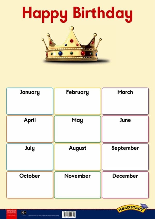 Headstart Integrated Series Crown Birthday Poster (English) Oxford