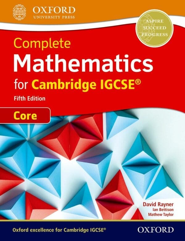 Complete Mathematics for Cambridge IGCSE Student Book (Core) 5e (OP)