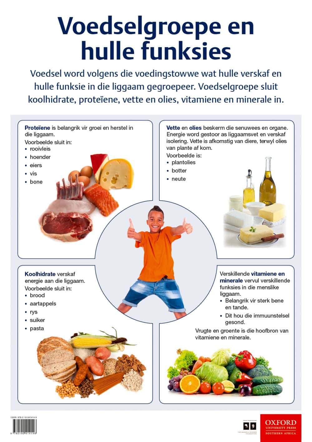 Poster: Natuurwetenskappe en Tegnologie - Voedselgroepe en hulle funksies